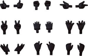 Handschuhe - Schwarz - Nendoroid Doll Handteil-Set - Good Smile Company (1)