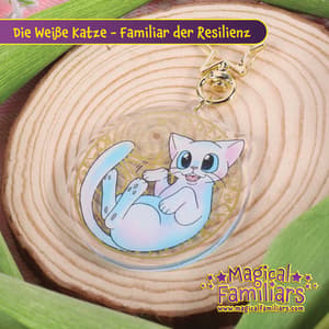 Die weiße Katze – Magical Familiars - Schlüsselanhänger - Yunuyei (1)