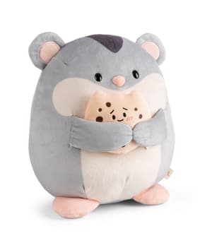Hamster Shai mit Keks - mymochi - Plüsch (grau) (27cm)  (1)