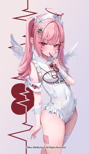Apprentice Nurse Ai Tsukuyomi (Riko) - Bibi Buttons (12)
