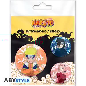 Naruto, Sasuke & Sakura (Team 7) - Naruto - Button Set - AbyStyle (1)