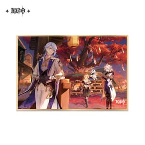 Aether, Paimon, Albedo & Ayato - Genshin Impact Liu Feng - Shikishi - miHoYo (1)