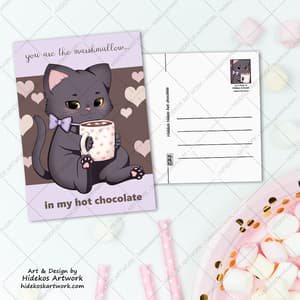 Hot Chocolate Neko - Postkarte - Hideko Merchandise (1)