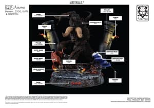 Berserk HQS+ Guts et Griffith contre Zodd – Statue de Collection Limitée - 10