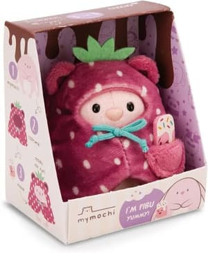 Hase Pibu - mymochi - Plüsch (mit Softeis & Erdbeerkostüm in Geschenkbox) (8cm)  (1)