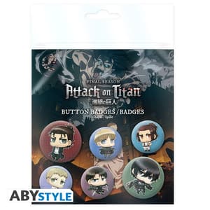 Attack on Titan - "Chibi characters" - Badge Pack - ABYStyle (1)