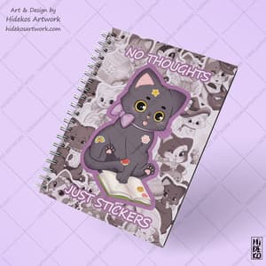 No Thoughts Just Stickers Neko - Stickerbuch A5 - Hideko Merchandise (1)