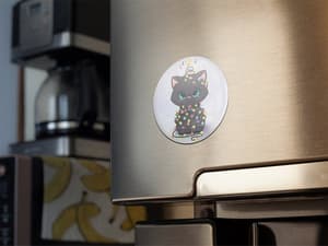 Schwarze Christmas Neko - Magnet - Hideko Merchandise (1)