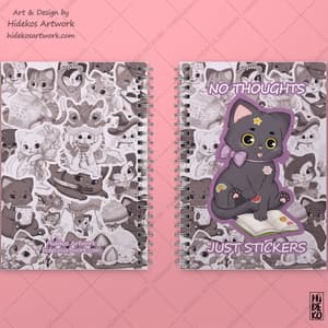 No Thoughts Just Stickers Neko - Stickerbuch A5 - Hideko Merchandise (1)
