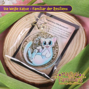 Die weiße Katze – Magical Familiars - Schlüsselanhänger - Yunuyei (1)