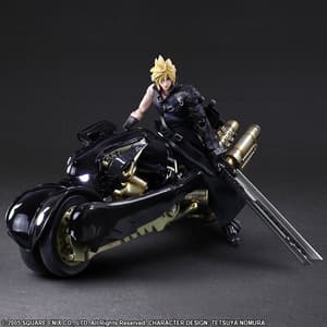 Cloud Strife and Fenrir - Advent Children Play Arts Kai - Re-Release - 2