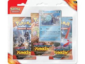 Pokemon TCG - 3er-Pack-Blister -  Morlord / Zapdos - Stürmische Funken - Karmesin & Purpur - DE (1)