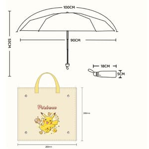Pikachu & Evoli  - Pokémon - Regenschirm + Etui und Tasche - Langbowang (1)