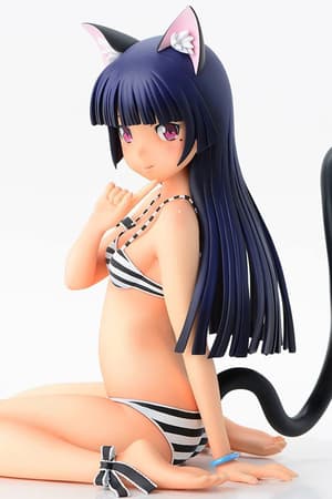 Kuroneko - 1/4 - Striped Swimsuit Nekomimi - 11