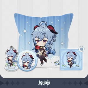 Ganyu - Can badge, acrylic stander, cushion and coaster Gift Set - Genshin Impact - miHoYo - 1