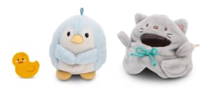 Pinguin Waddle - mymochi - Plüsch (mit Ente und Katzenkostüm) (8cm)  (1)