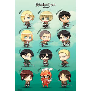 Attack on Titan - "Chibi characters" - Poster (91.5 x61 cm) - AbyStyle - 1
