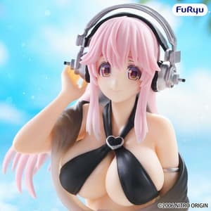 Super Sonico - Black Color Swimsuit - Noodle Stopper - Furyu - 2