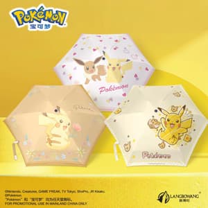 Pikachu & Evoli  - Pokémon - Regenschirm + Etui und Tasche - Langbowang (1)