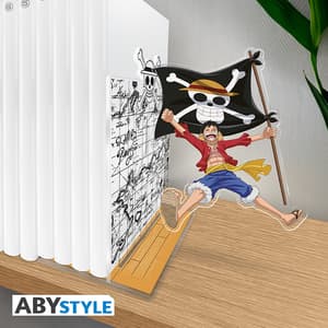 Ruffy mit Flagge - One Piece - Acryl Buchstütze - AbyStyle (1)