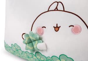 Molang - Molang mit Kleeblatt - Plüsch-Kissen - 43x25cm  (1)