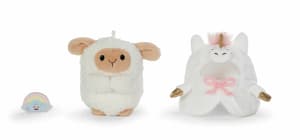 Schaf Wools - mymochi - Plüsch (mit Regenbogen u. Einhornkostüm in Geschenkbox (8cm)  (1)
