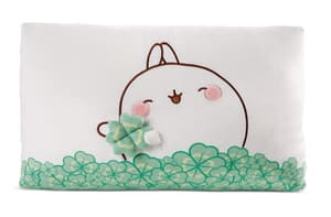 Molang - Molang mit Kleeblatt - Plüsch-Kissen - 43x25cm  (1)