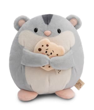 Hamster Shai mit Keks - mymochi - Plüsch (grau) (27cm)  (1)