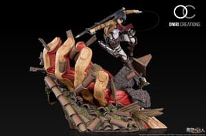 Mikasa vs. Amored Titan - Attack on Titan - Resin Diorama - Oniri Créations - 1