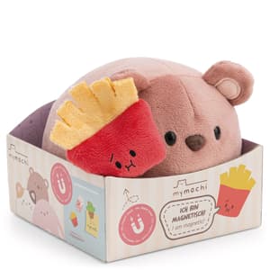 Kuscheltier Bär Nomo13cm liegend mit Magnet moodie Pommes in Geschenkbox - 8