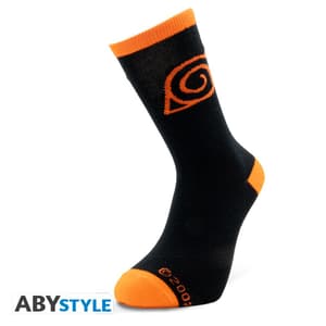 Konoha - Naruto Shippuden - Socken (Schwarz & Orange) - AbyStyle (1)
