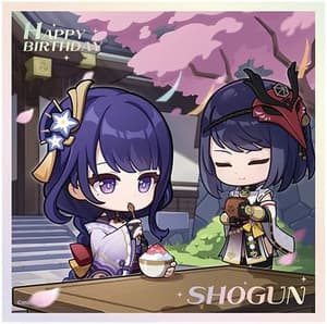 Raiden Shogun - Genshin Impact - Shikishi (Heartfelt Wishes Series) - miHoYo (1)