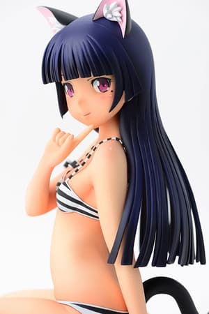 Kuroneko - 1/4 - Striped Swimsuit Nekomimi - 21