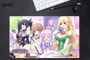 Neptune, Noir, Nepgear, Blanc & Vert - Desk Mat / Playmat - Hyperdimension Neptunia - 80643 - 1