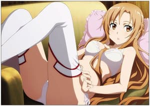 Asuna Yuuki in Unterwäsche - wasserfestes Poster - 1