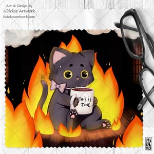 This is Fine Neko - Brillenputztuch - Hideko Merchandise (1)