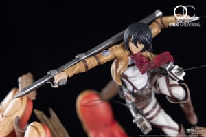 Mikasa vs. Amored Titan - Attack on Titan - Resin Diorama - Oniri Créations - 6