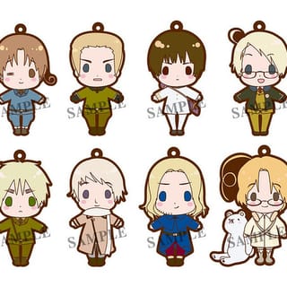 Full Set with 8 Straps - Hetalia Rubber Strap Collection Vol.1 Renewal Version