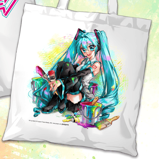 Hatsune Miku - Miku Expo 2024 - Jutebeutel (Motiv 2 Sitting Miku) - Nashi - Profil