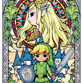 Legend of Zelda Poster - Stained Glass