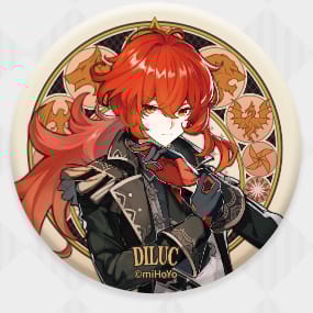 Diluc - Genshin Impact - Mondstadt Series Chara Can Badge - Profil