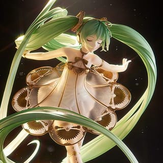 Hatsune Miku Symphony 5th Anniversary Figure with Music Box | Good