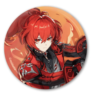 Diluc - Genshin Impact - "Summer Fantasia" Red Dead of Night - Tin Badge - miHoYo