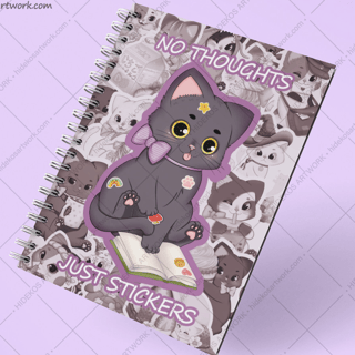 No Thoughts Just Stickers Neko - Stickerbuch A5 - Hideko Merchandise - Profil