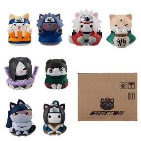 Limitiertes Set - Naruto Shippuden - Nyaruto Sammelfiguren (Come Here Sasuke-kun)- MegaHouse 