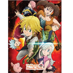 Key Art Visual - The Seven Deadly Sins Wallscroll - Pop Buddies (50 x 70 cm)