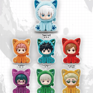 Random Selection - Jujutsu Kaisen Sitting Cat Party - plushtoy - Blind Box - EAKI 