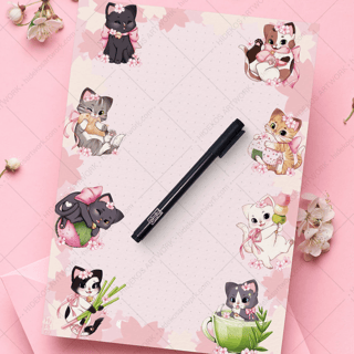 Sakura Nekos - Notizblock A5 - Hideko Merchandise - Profil