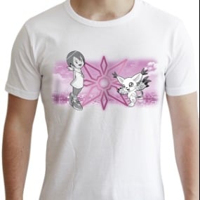 Digimon T-Shirt - Hikari and Gatomon - Size XL - Profil