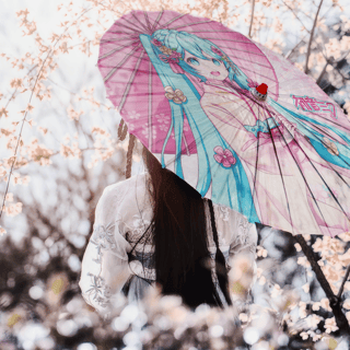 Hatsune Miku - japanese Paper Parasol - Sakami - Profil